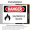 Signmission Hazardous Waste Danger Sign, Vinyl Decal, 7in W x 5in L, 2PK OS-2PACK-DS-D-57-L-2026 - alternate 6